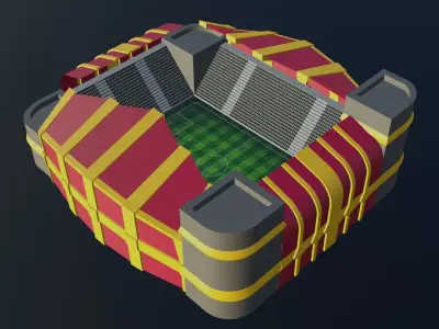 Football Stadium - Galatasaray Low-poly 3D model