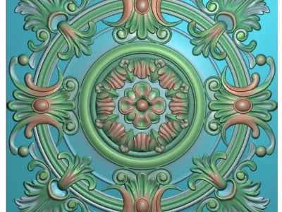 Round rosette 3D print model 3D print model