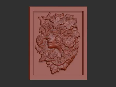 girl frame wall decor  3D print model