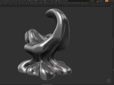 Modern Abstract Decorative sculpture 3d print model 48 3D print model