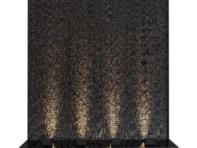 2 Aqua fall Waterfall Corona and Vray 3D model