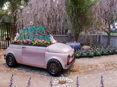 Easter Egg Hunt Blender Scene 3D model