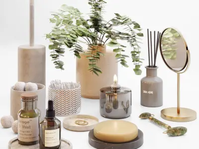 bathroom set02 3D model