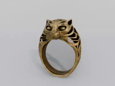 Cat Ring A01 Low-poly 3D model