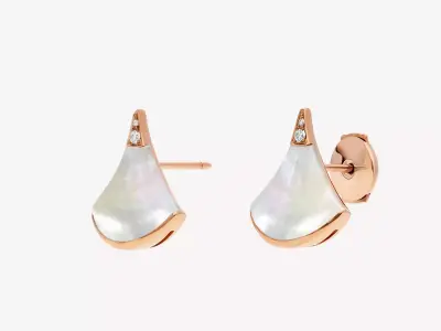 BULGARI - DIVAS DREAM - EARRINGS - SMALL WITH LARGE STONE 3D print model