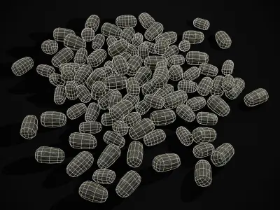 Deer Poop Low-poly 3D model