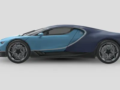 Bugatti Tourbillon Low-poly 3D model