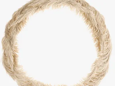 Wedding arch made of dry reeds for decor 1063 3D model