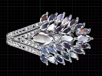 Peacock jewelry ring 3D print model