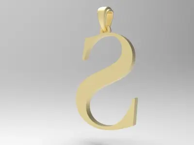 Alphabet Latin S 3D print model