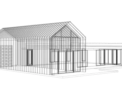 Barndominium House 056 -Archimple LLC Low-poly 3D model