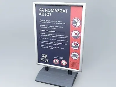 Outdoor stand type 1 Statoil Fuel%26Retail Free 3D model