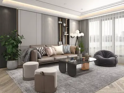 Living Room Scene 8 3D model