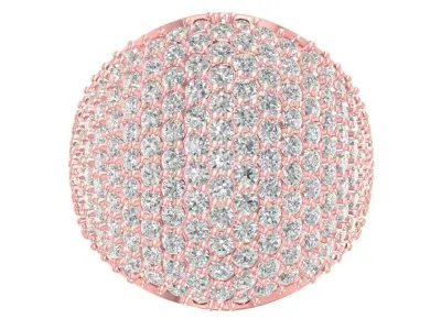 Luxury Round Pave Diamond Men Ring 3D Model  2797 3D print model