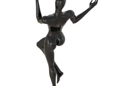 Black female abstract mannequin 100 3D model