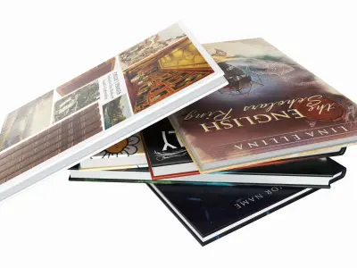 Books for interior decoration 06 3D model