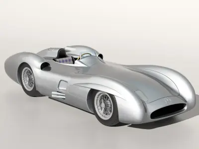 Mercedez W196 Monza 1954 3D model