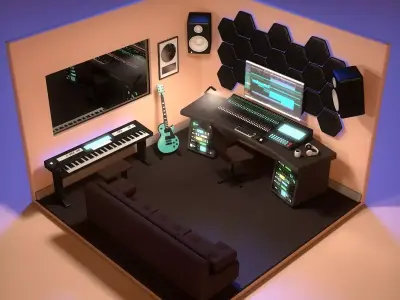 Music Recording Studio  3D model