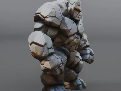 stone golem 3D model