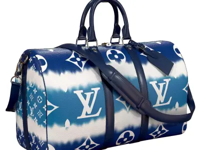 Louis Vuitton Bag Keepall Bandouliere 45 Escale Blue Low-poly 3D model