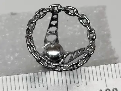 3d printable lowrider chain link steering wheel hi-poly 3D print model