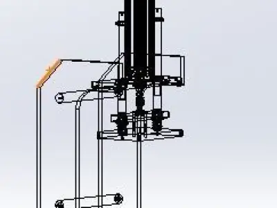 The pressure laminate  mechanism 3D model
