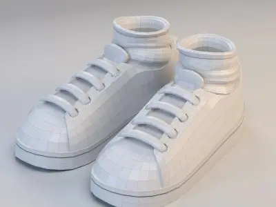 Cartoon Sport Shoes 3D model