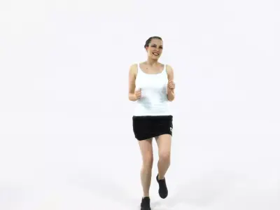 Dream 02B Running Jogging Sports Woman Low-poly 3D model