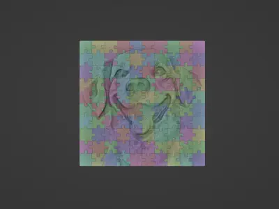 Dog Jigsaw Puzzle 100 Piece 3D print model