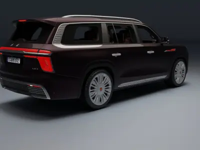 Hongqi LS7 Guoyao Low-poly 3D model