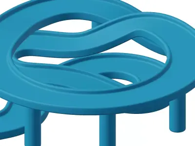 Plastic Architectural Complex Bridge Toy 3D model