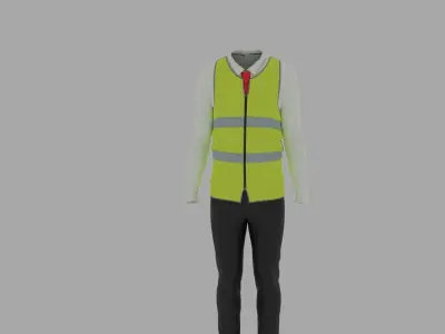 Engineer Cloth Low-poly 3D model