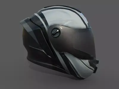 Helmet racer Generic sport scifi human 3d model  Low-poly 3D model