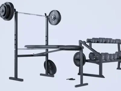 Gym Props  3D Asset Pack Low-poly 3D model