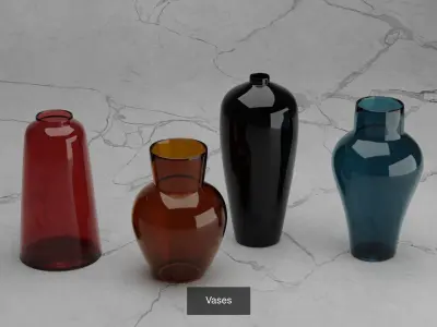 Vases 3D Model Collection