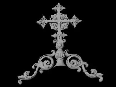 Central decor ornament for furniture 3D model 908