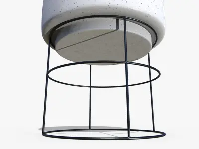 Pot Stand Ceramic L Low-poly 3D model