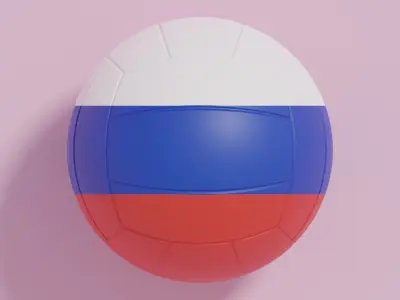Flag Volleyball Ball Collection 1 3D model