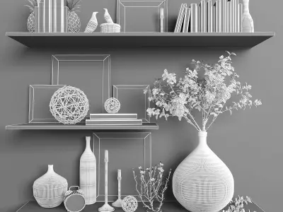 Decorative set-29 Low-poly 3D model