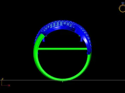 Women Ring 3D print model 9