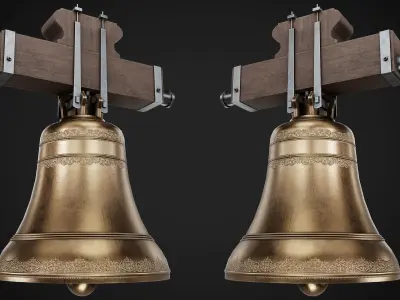 Church Bell Low-poly 3D model