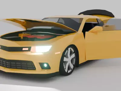 Low Poly Chevrolet Camaro 2014 Low-poly 3D model