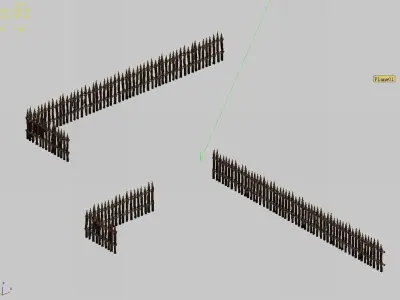 gAME Pei Cheng - Wood Wall 03 3D model