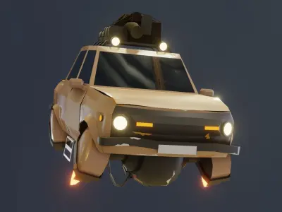 Flying car 3D model