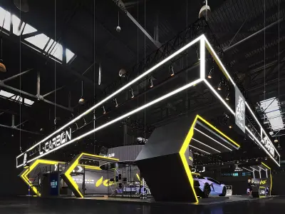 Exhibit design pavilion 3D model Low-poly 3D model 3D model