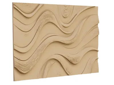 decor set wall panel relief mural CNC 25  3D model