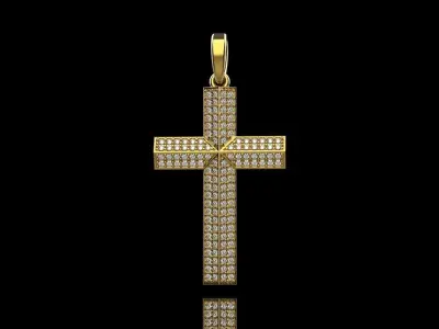 Cross with gems  model 302 3D print model