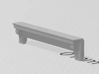DECORATIVE STONE WINDOW LINTEL 7MM SCALE O GAUGE MODEL RAILWAY Free 3D print model