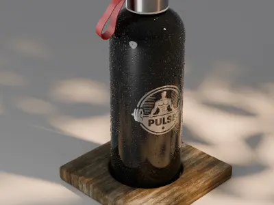 Branded water bottle with your logo 3D model