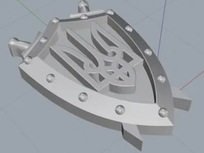 Ukraine emblem Free 3D print model